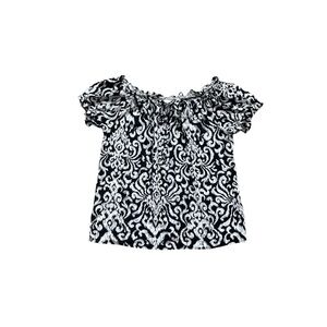 Eden & Olivia Women's Top with Ruffle Detail & Front Tie-Size M